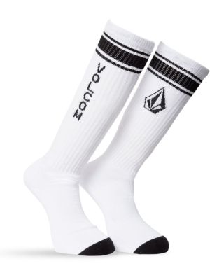 Ponožky Volcom High Stripe Sock Pr White